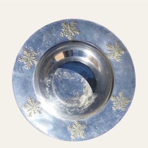 ❄️ Silver Tone Snowflake Bowl ❄️